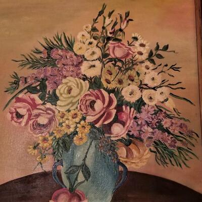 Lot #199  Vintage Oil on Canvas Painting - dated 1950