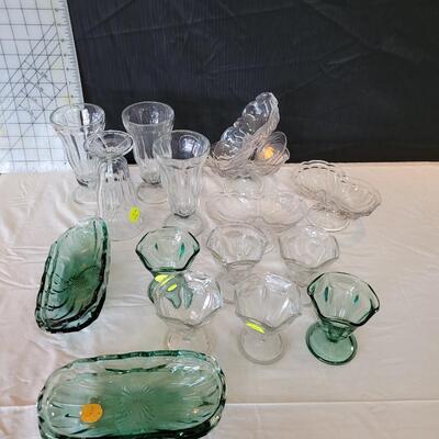 Vintage Sherbert Dishes and Glasses