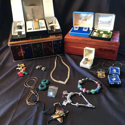 Lot 50: Large Jewelry Lot Movado Watches, Seiko, Cuff Links & More