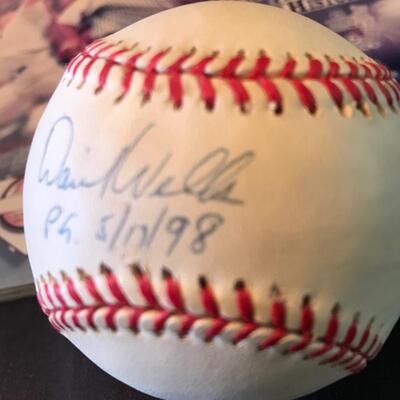 Lot 55: David Wells Signed Baseball COA Perfect Game New York Yankees