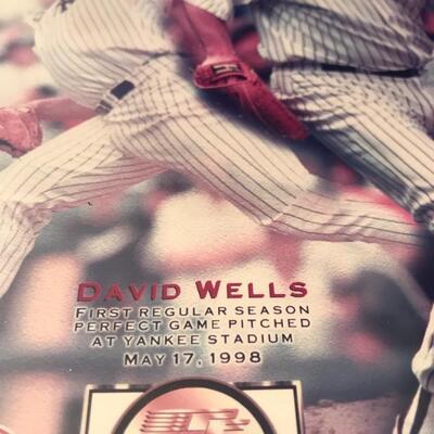Lot 55: David Wells Signed Baseball COA Perfect Game New York Yankees