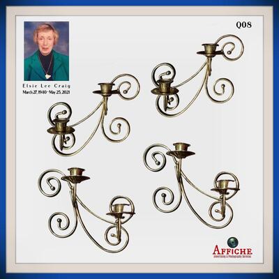 Gold Candle Sconces four (4)
