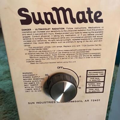 Lot 80: SunMate Home Tanning Machine