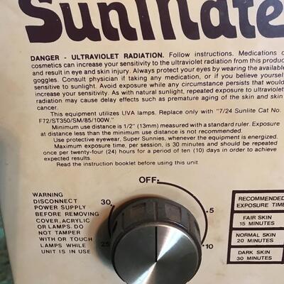 Lot 80: SunMate Home Tanning Machine