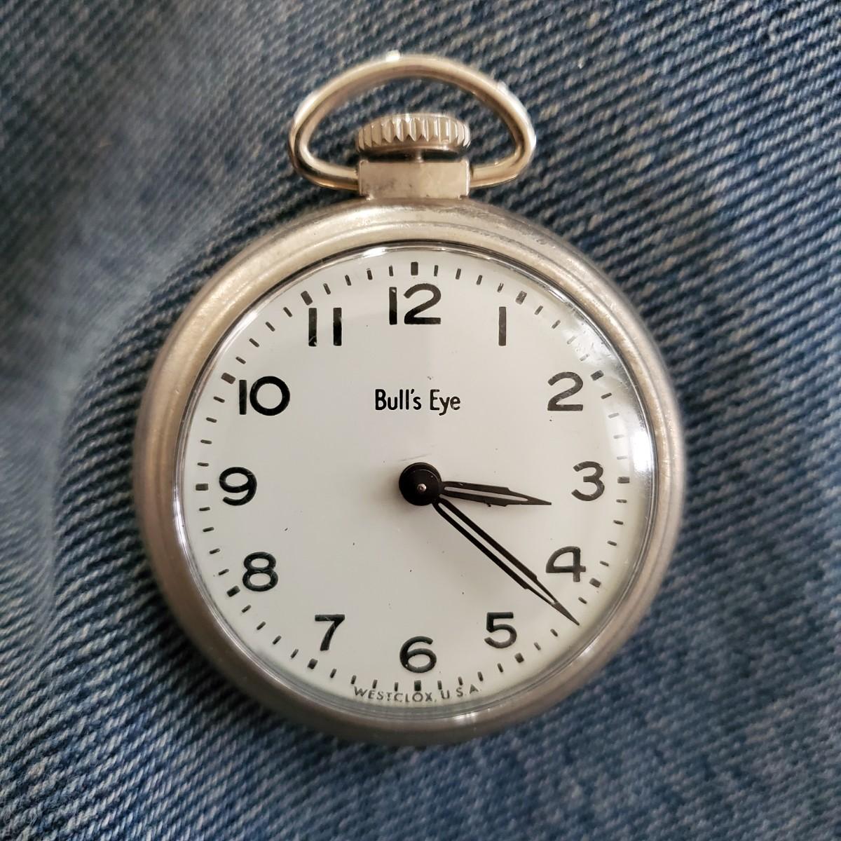 Bulls Eye pocket watch Authentic and Collectable