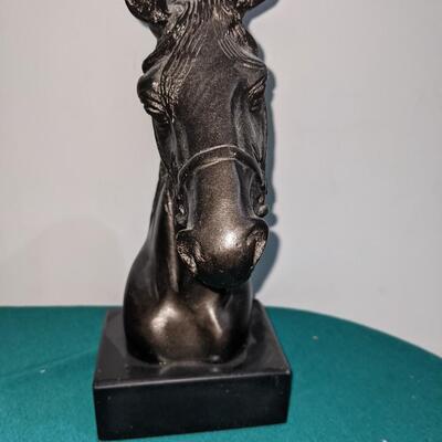 Lot of Two Metal Horse Statues