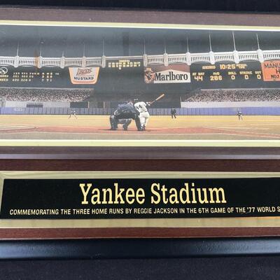 Lot 81: New York Yankees Memorabilia Book, Plaque, Pennant