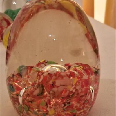 Lot #203  Lot of 8 Paperweights