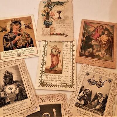 Lot #205  Lot of 18 Antique German Catholic Holy Cards - Beautiful