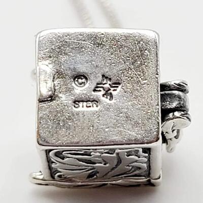 Sterling silver Prayer Box Necklace