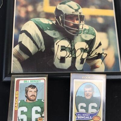 Lot 83: Philadelphia Eagles Players Lot - Autographs, Photos Cards, Jerome Brown, Bill Bergey & More