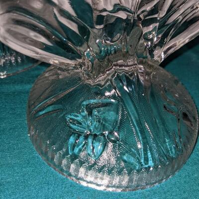 Pair of Glass Candlestick Holder