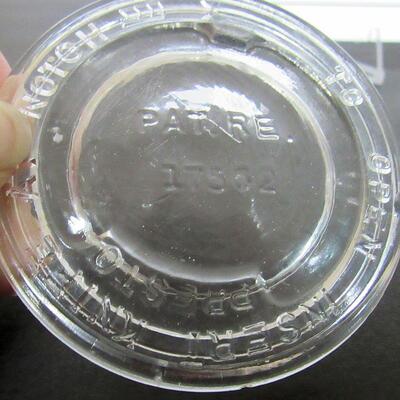 3 Vintage Glass Canning Jar Lids