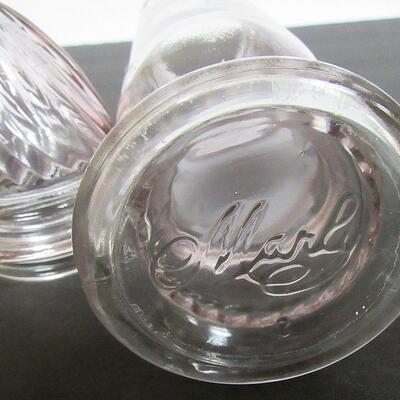 Vintage Tall Apocathary Jar Fancy Glass Cover