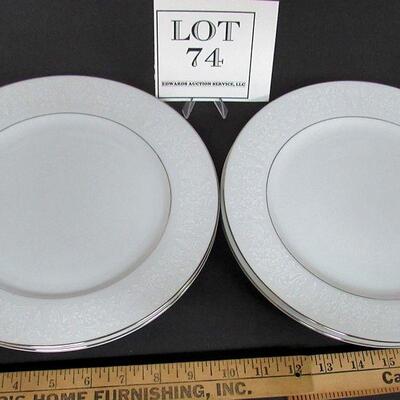4 Love Lace Dinner Plates, Crown Victoria Fine China, Japan
