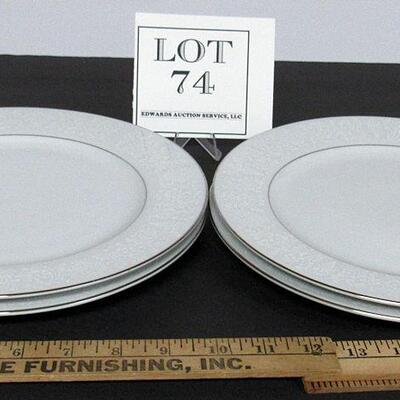 4 Love Lace Dinner Plates, Crown Victoria Fine China, Japan