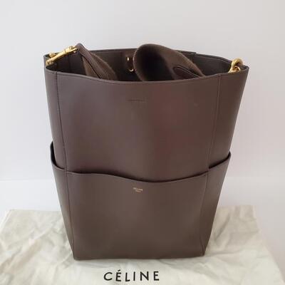 Celine Sangle bucket bag in grained calfskin