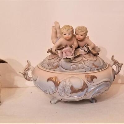 Lot #208  Vintage Bisque Porcelain Lot - CHERUBS
