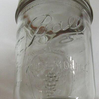 Glass Syrup Bottle and Ball Decorative Jar