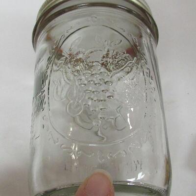 Glass Syrup Bottle and Ball Decorative Jar