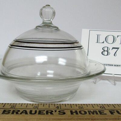 Antique Glass Butter or Cheese Dish