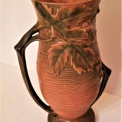Lot #210 Fantastic Pair of Roseville Art Pottery Bush Berry Vases