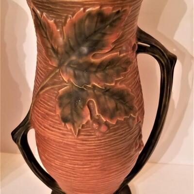 Lot #210 Fantastic Pair of Roseville Art Pottery Bush Berry Vases