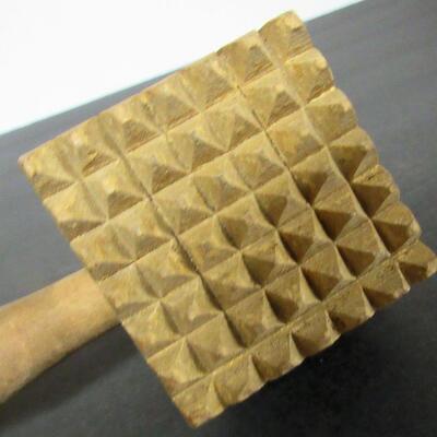 Antique Wood Meat Pounder Tenderizer