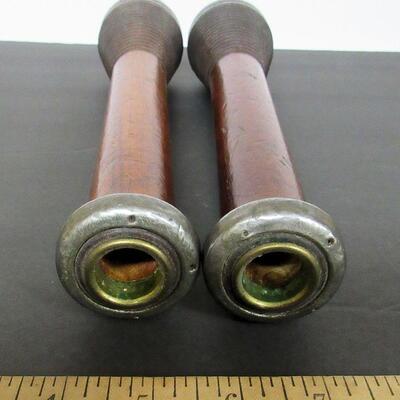 Antique Wood Tall Textile Spools