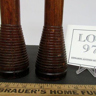 Antique Wood Tall Textile Spools