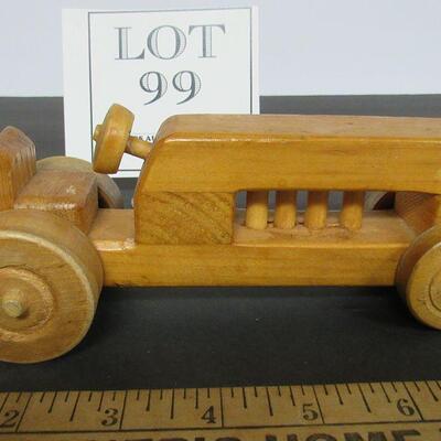 Carved Wood Tractor Decoration