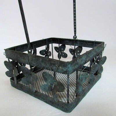 Fancy Metal Basket, Butterfly Theme