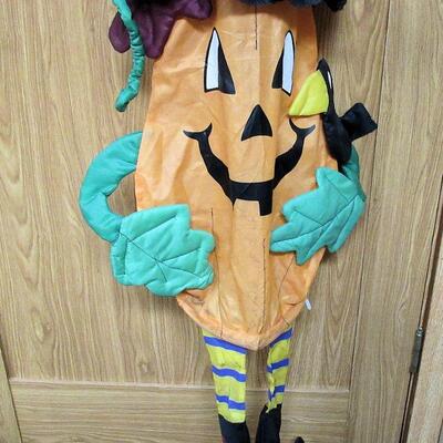 Long Fabric Pumpkin Witch Outdoor Tree Hanger