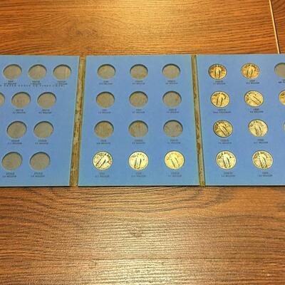 Standing liberty Quarters out of book . Reserve set