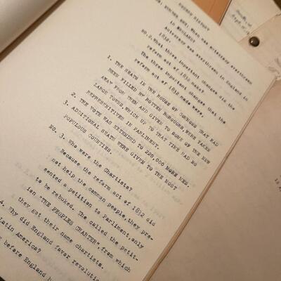 Vintage Collection of Handwritten High School Notes and Reports