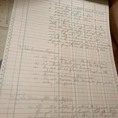 Vintage Collection of Handwritten High School Notes and Reports