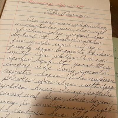 Vintage Collection of Handwritten High School Notes and Reports
