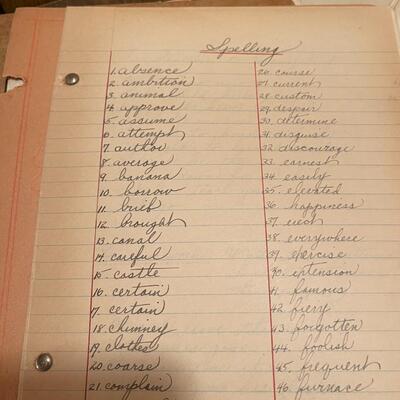 Vintage Collection of Handwritten High School Notes and Reports