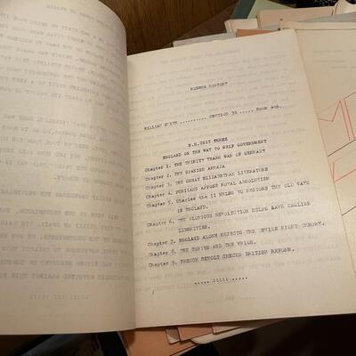 Vintage Collection of Handwritten High School Notes and Reports
