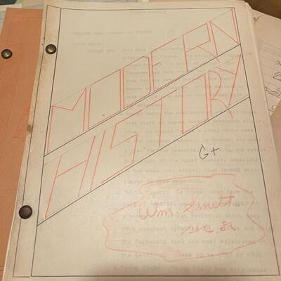 Vintage Collection of Handwritten High School Notes and Reports
