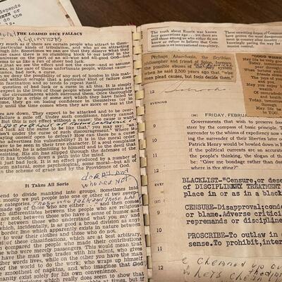Collection of Personal Journals of a WWII War Hero