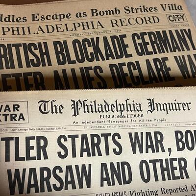 Large Collection of WWII Newspapers and More