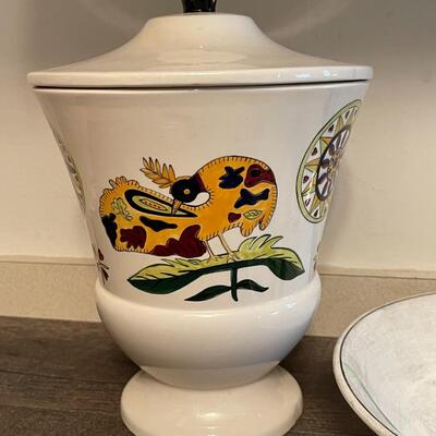 MCM Cookie Jar and Bowl