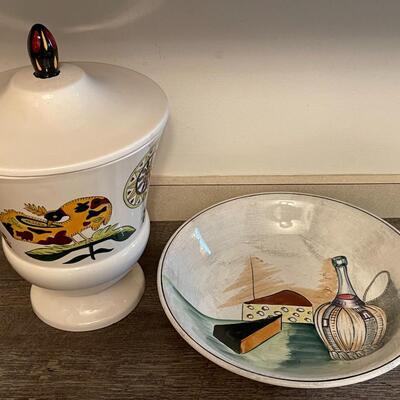 MCM Cookie Jar and Bowl
