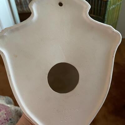 Vintage California Pottery Lustreware Lionhead Faux Water Fountain