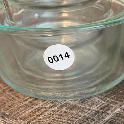Lot of 9 Lidded Glass Storage/Serving Bowls