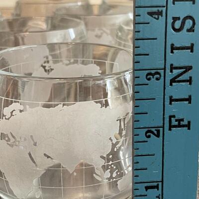 Lot of 8 Vintage Nestle Glass Globe Cups