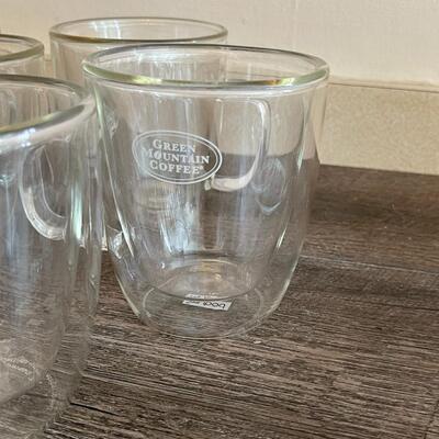 Lot of 7 Bodum Glass Mugs