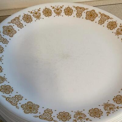 Large Lot of Vintage Butterfly Gold Corelle Dish Set