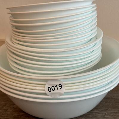Large Lot of White Corelle Bowls